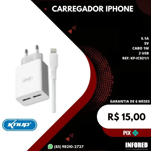 Carregador Iphone KP-IC021/I