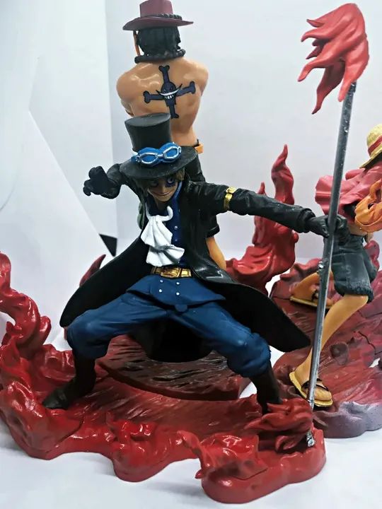 Kit Action Figure do Monkey D. Luffy, Portgas D. Ace e Sabo - Bonecos de One Piece - Foto 3
