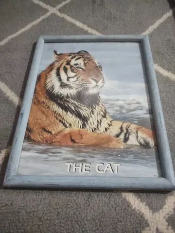 Quadro De Parede The Cat Tigre 30 X 22 Centímetros - Foto 3