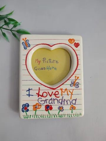 porta retrato importado eu amo minha avó picture frame i love my grandma papél made in tai - Foto 2