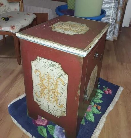 Mesa de Cabeceira em Madeira Rústica Demolição - Foto 2