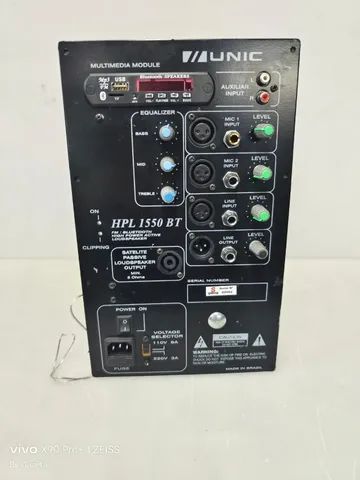 Módulo De Som Amplificado Unic Hpl 1550bt Usb E Bluetooth!! - Foto 5