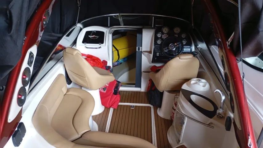 LANCHA FS 230 SCAPARE CABINADA 2013 VERMELHA - Foto 9