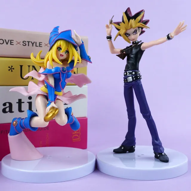 Kit Action Figure do Yami Yugi e da Pequena Maga Negra (Dark Magician Girl) - Yu-Gi-Oh!