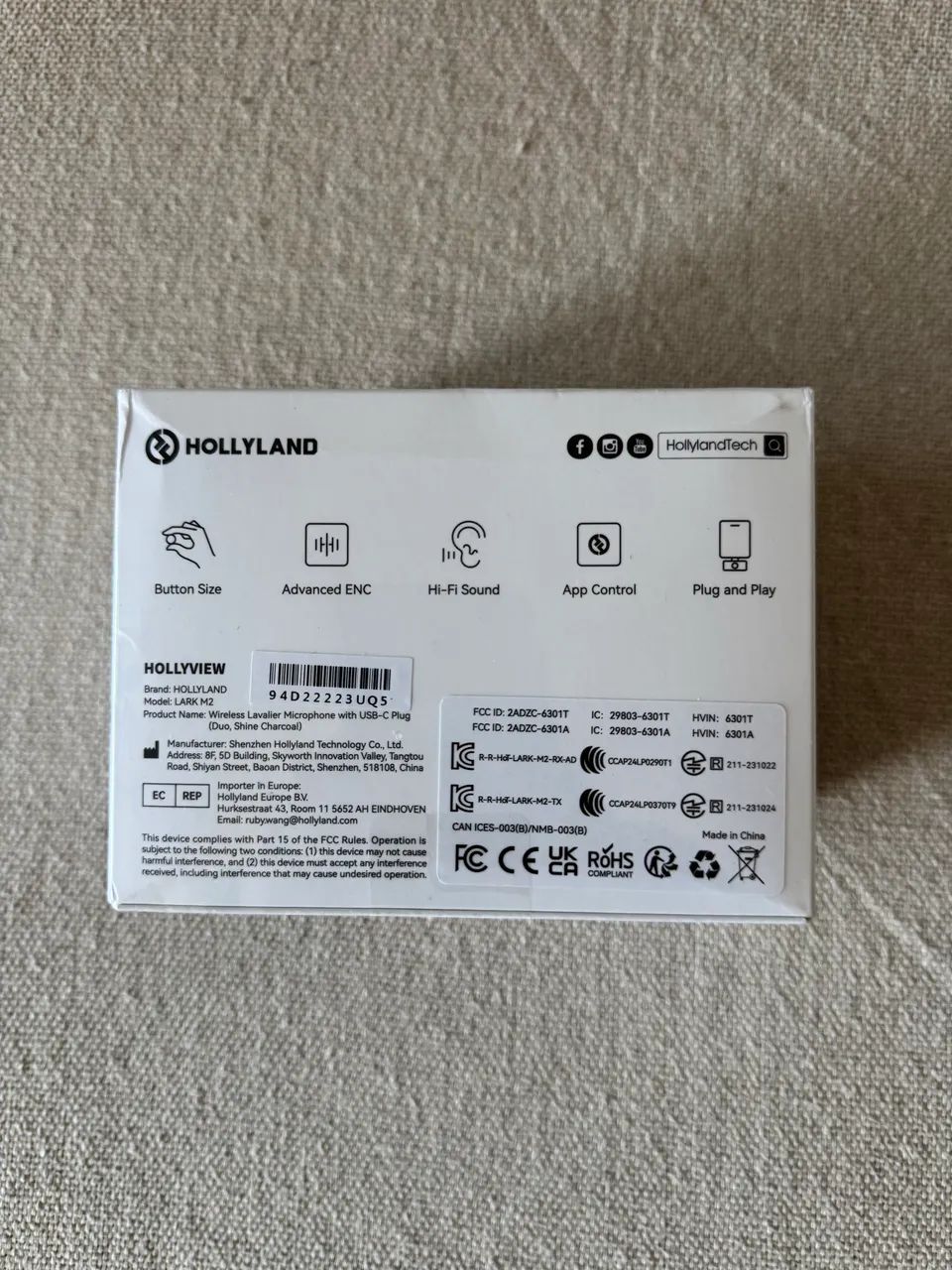 Microfone LARK M2 HOLLYLAND USB-C64341173684355121