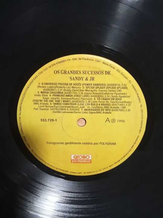 LP Sandy & Jr Os Grandes Sucessos De Sandy E Jr Vinil - Foto 2