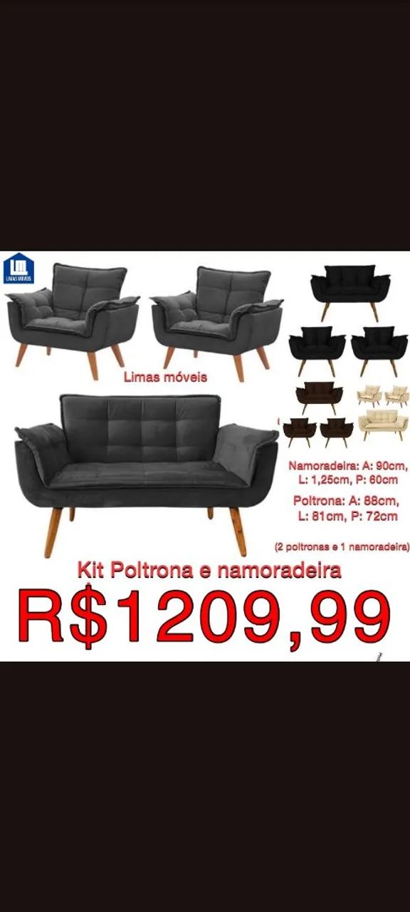 Kit Poltrona e Namoradeira 