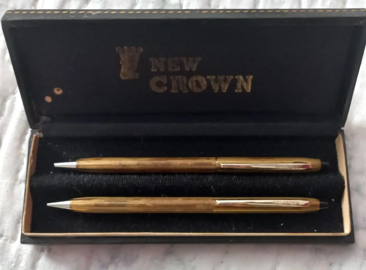 Caneta e Lapiseira New Crown - Conjunto Clássico