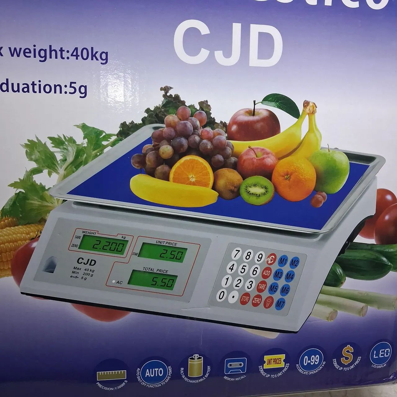 Balança Digital Comercial 40kg CJD - Foto 4