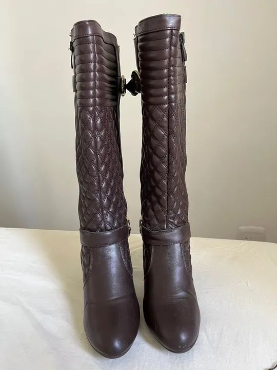 Botas de cano alto marrom Mooncity - Foto 3