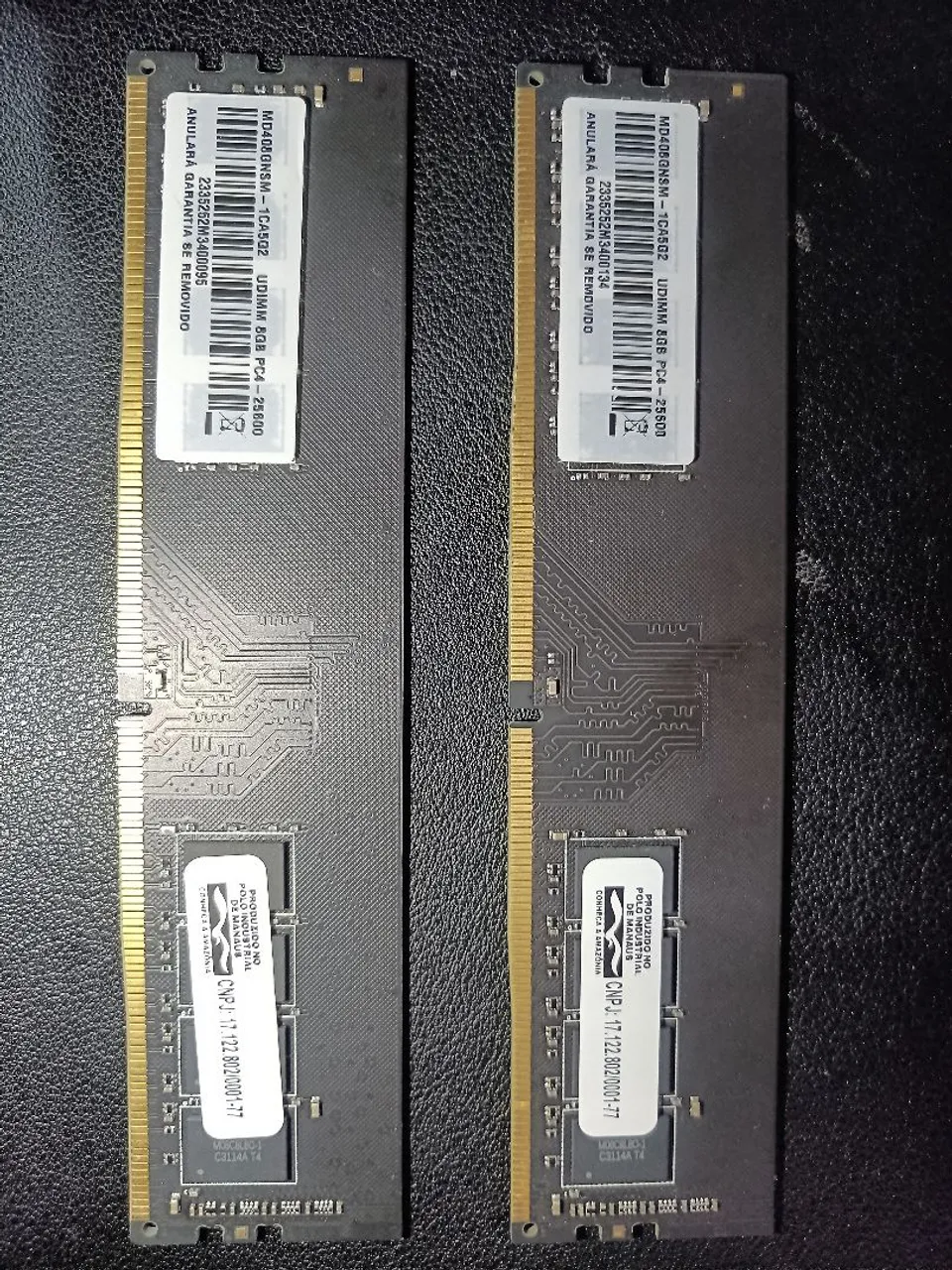 2 Memória RAM 8GB DDR4 3200MHz UDIMM