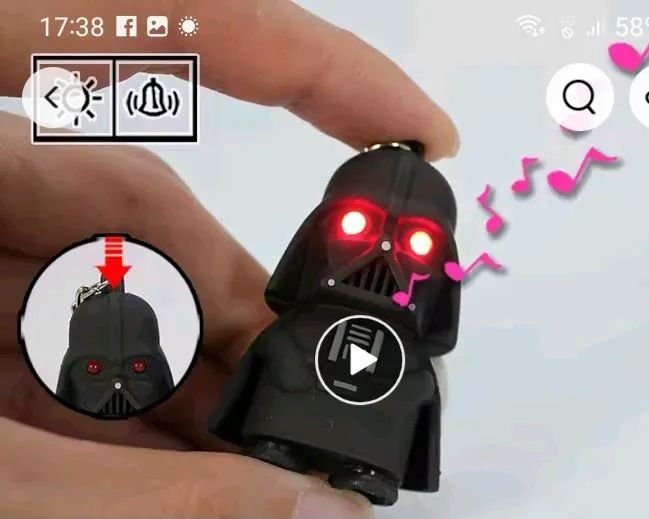 Chaveiro Darth Vader do Star Wars com luz e som - Foto 3