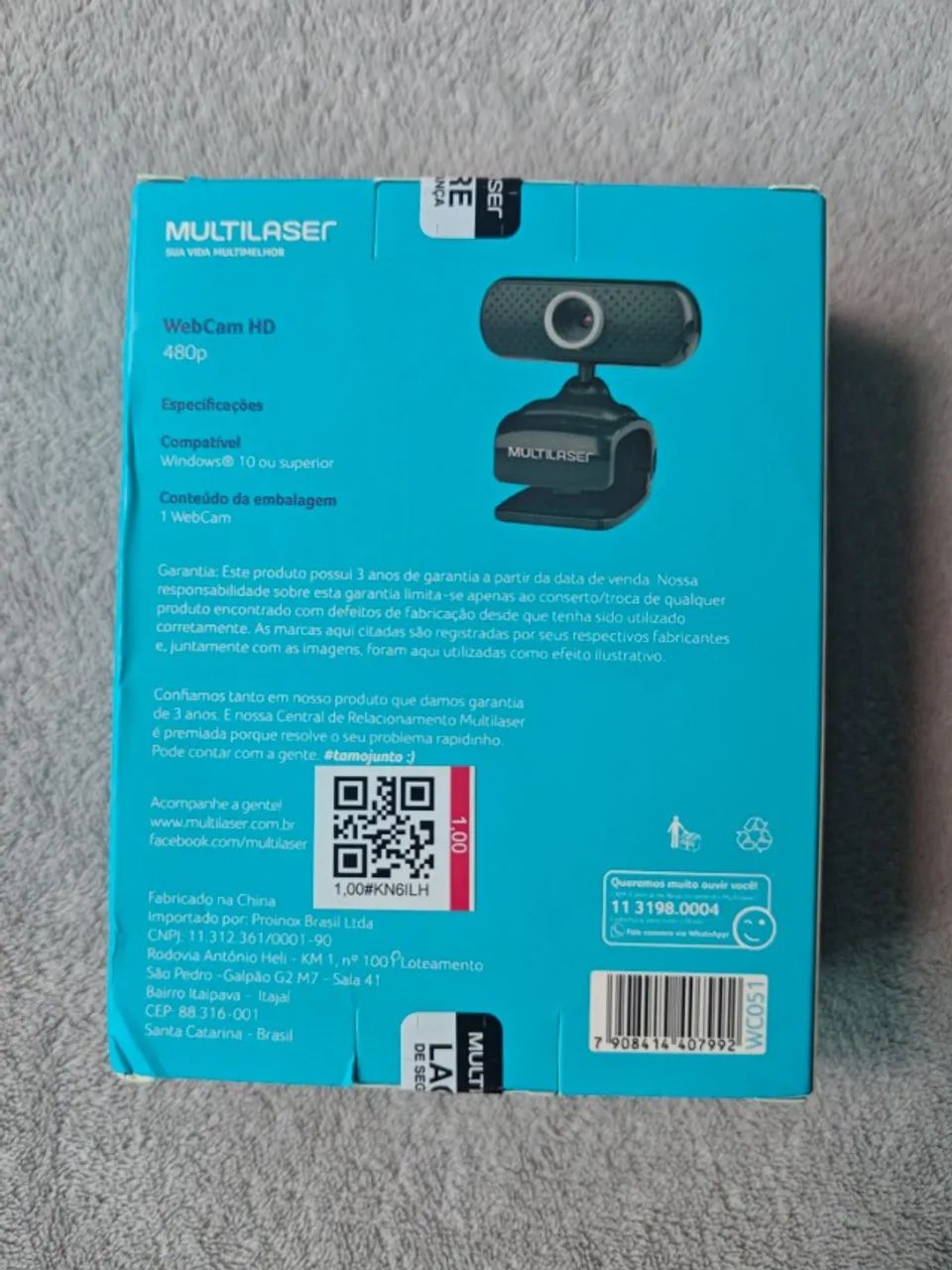 Webcam Multilaser Wc051 Sd 30fps 480p Preto - Foto 5