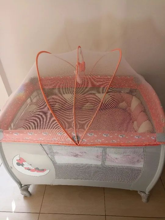 Cercado para Bebê com Mosquiteiro Minnie