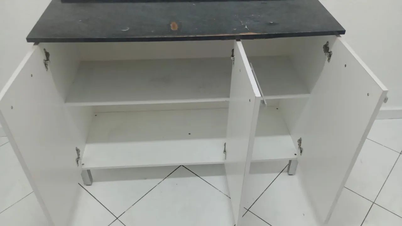 Conjunto de 3 armários de cozinha aéreo e chão  - Foto 2