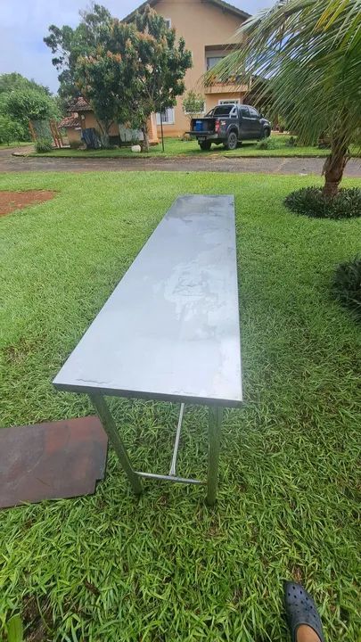 Mesa de aço inox para cozinha - Foto 2