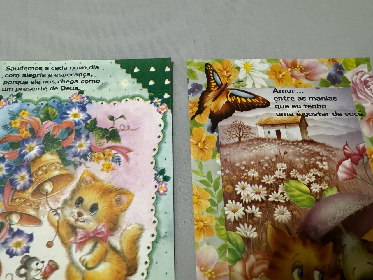 Kit 4 papéis de cartas com lindas frases, raro da década de 80/90 - Foto 2