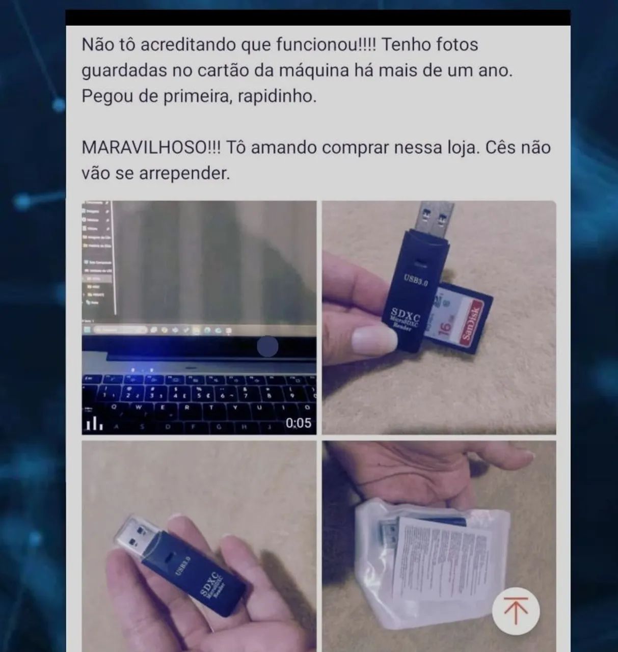 Leitor de Cartão SDXC Micro SDXC para Celula, Computad0r, TV - Foto 4