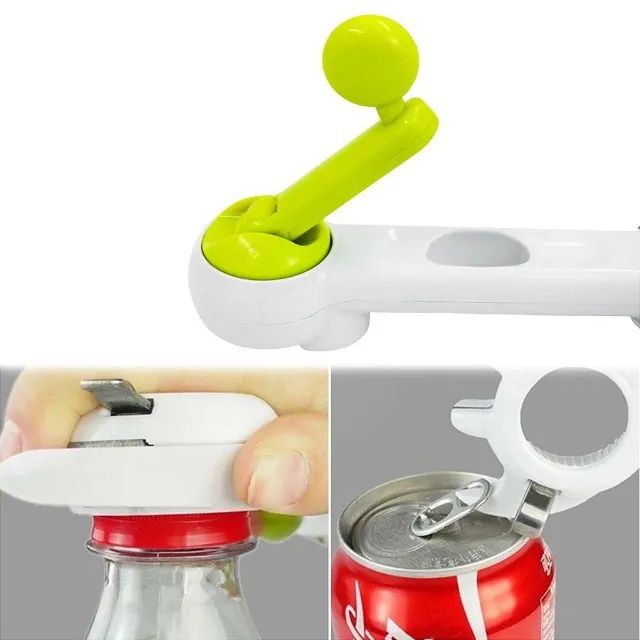 Abridor de Tampas Universal 6 em 1 Latas Potes Garrafas  - Foto 2