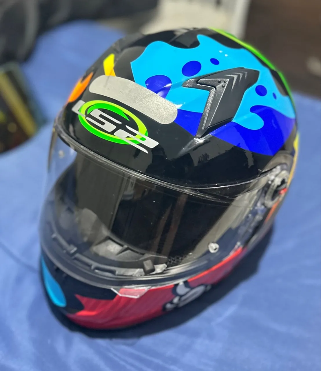 Capacete Ls2 Ff358 Masterpiece Colorido Color , número 58 , PASSO CARTÃO TAMBÉM!