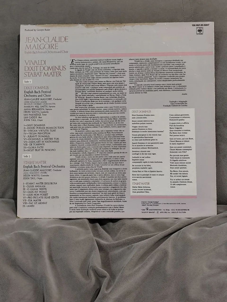 LP Vivaldi Dixit Dominus Stabat Mater - Foto 2