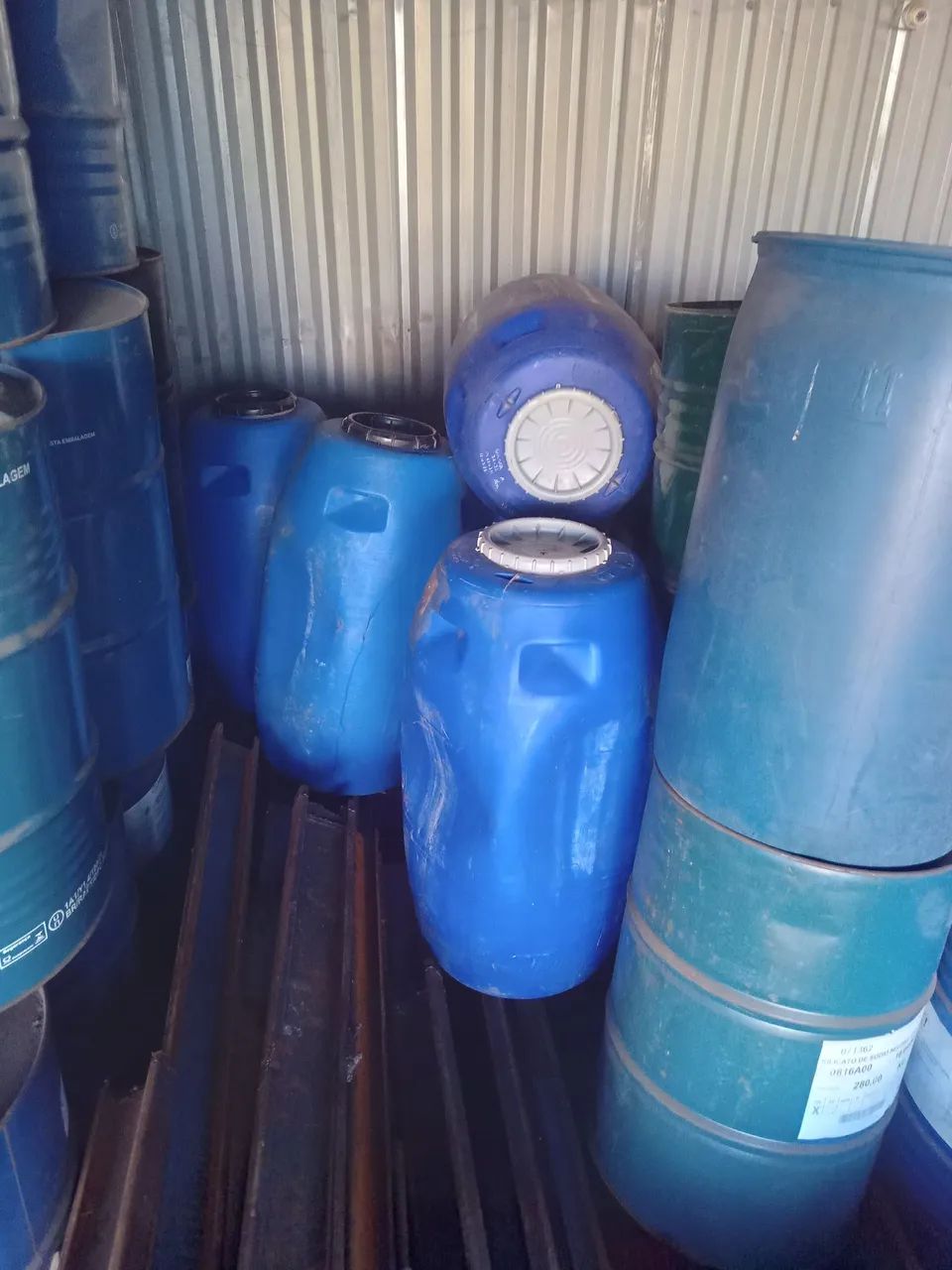 Barris de plástico azul 240litros - Foto 3