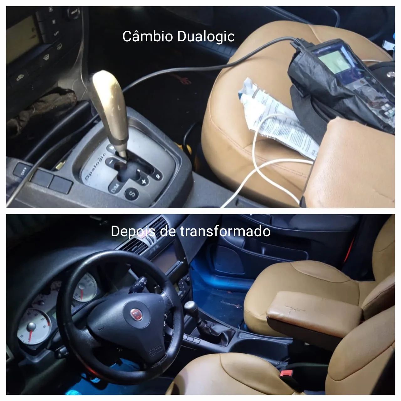 Transformação de câmbio Dualogic ou Imotion para o Manual  - Foto 4