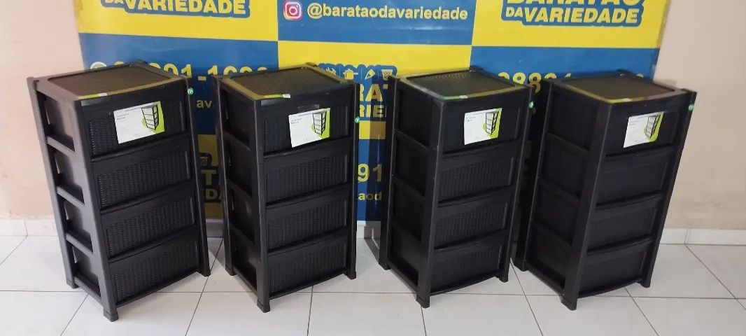 GAVETEIRO RATTAM 4 GAVETAS TOPPLAST - Foto 5