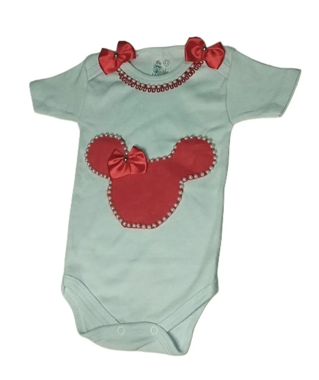 Body Temático Minnie Mouse Bebê
