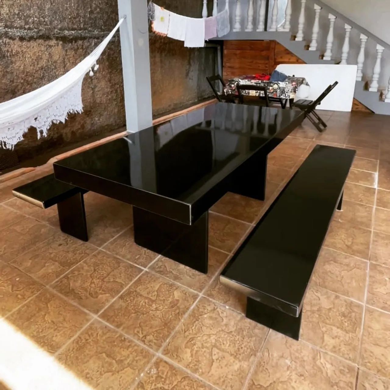 Mesa pedra de ardósia pintada  - Foto 2