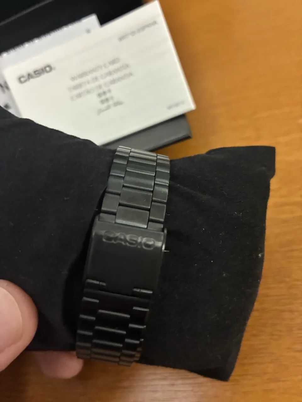 Relógio Casio vintage preto e dourado - Foto 5