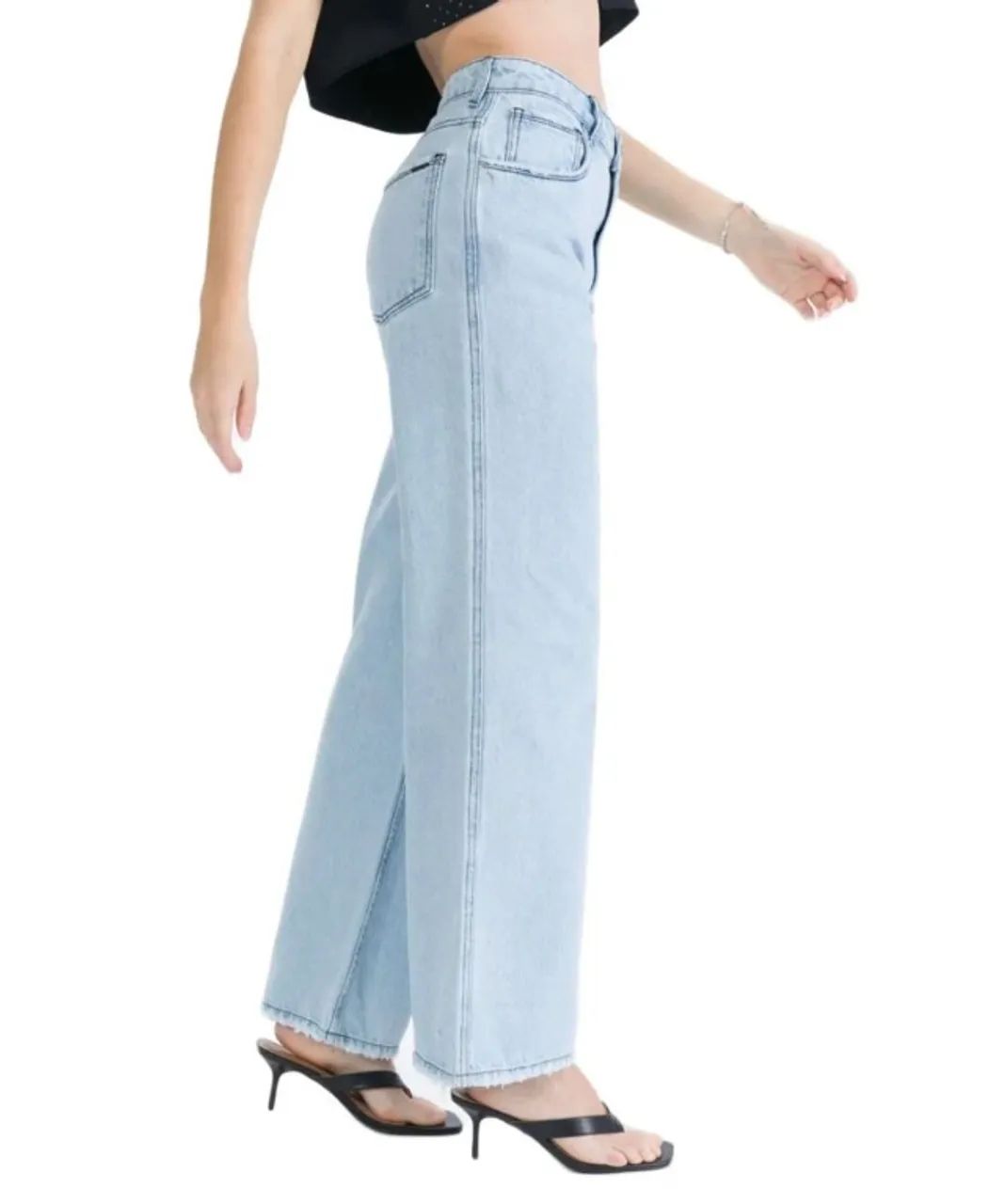 Lança Perfume - Calça Jeans Full Length Super High Azul - Foto 5