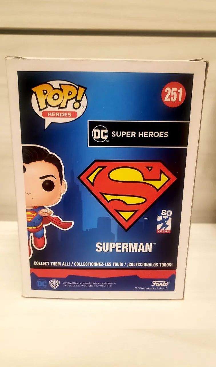 FUNKO POP ORIGINAL HEROES DC - SUPERMAN (SPECIALTY SERIES 80 ANOS) #251 - Foto 3