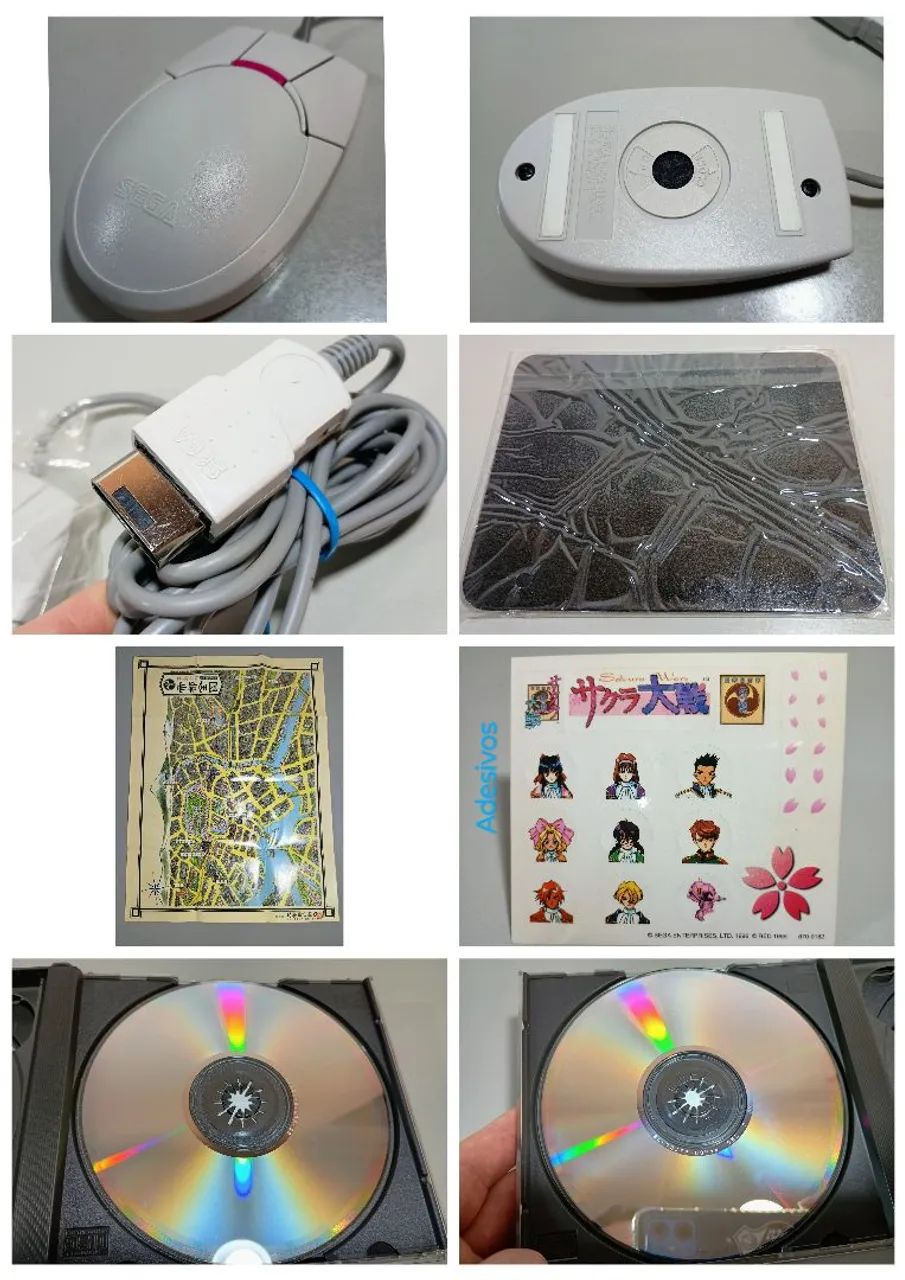 Edição limitada Sakura Wars Taisen Bundle Mouse B Type Sega Saturn