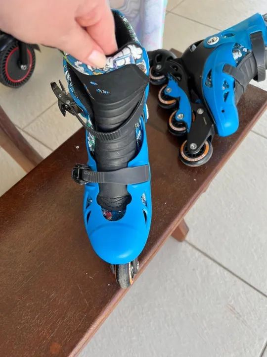 Patins Infantil Tamanho 33 a 36 - Hot Wheels - Foto 4