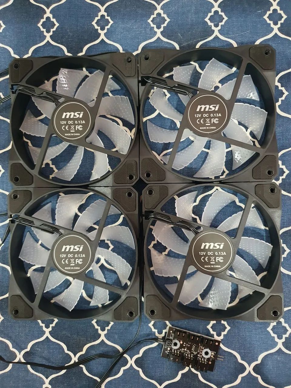 4 Fan Rainbow 120mm MSI com controladora (ZERADO)  - Foto 5