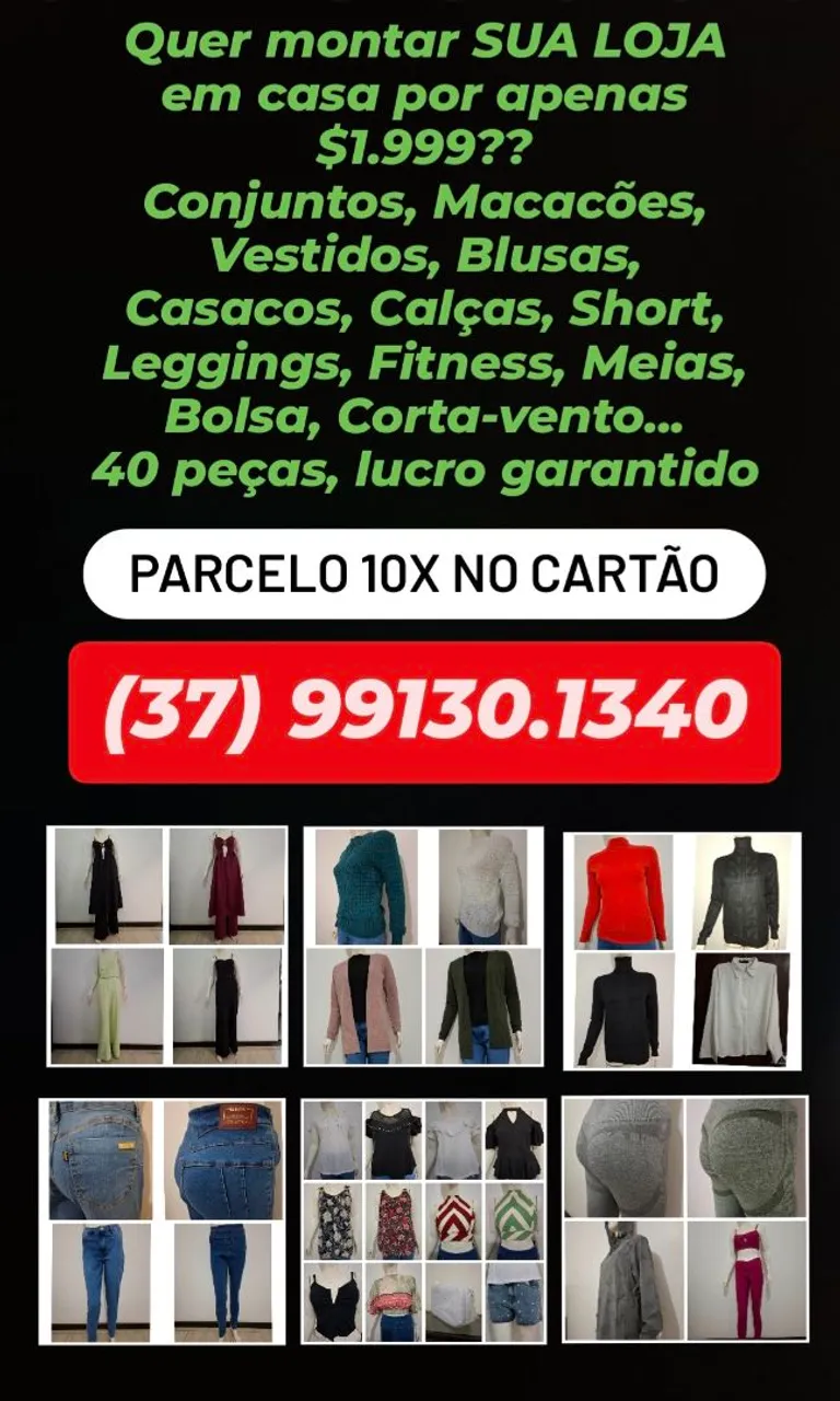 Roupas para Sacoleira ou Loja em Casa