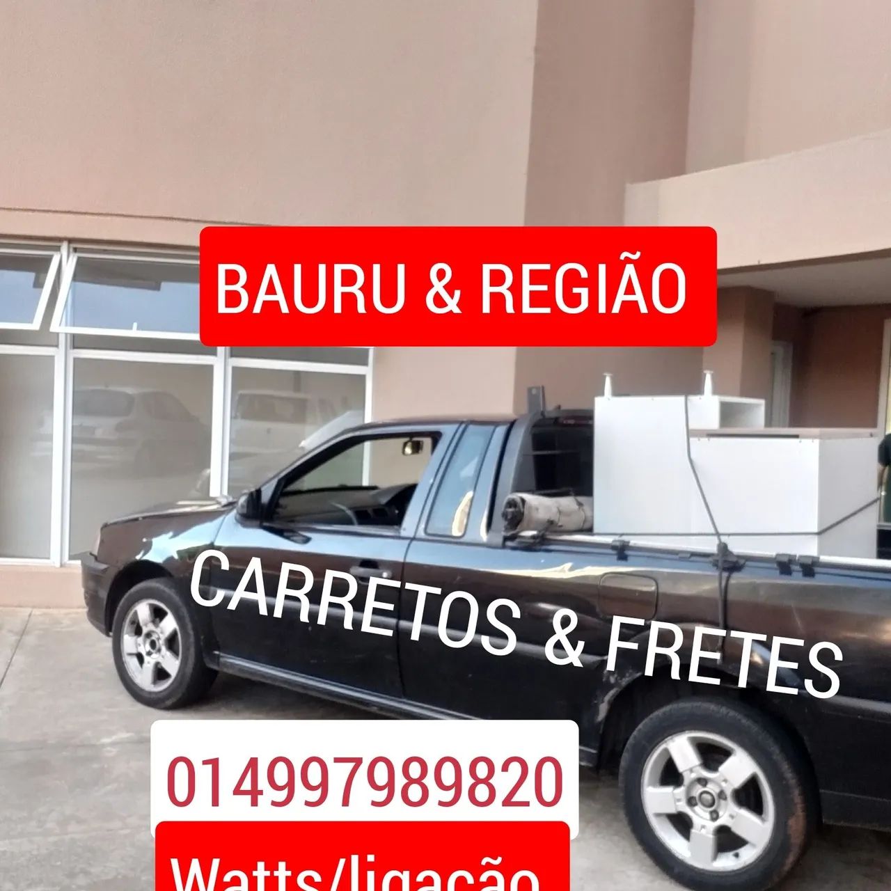 CARRETO COM SAVEIRO E BAU MÉDIO BAURU  - Foto 2