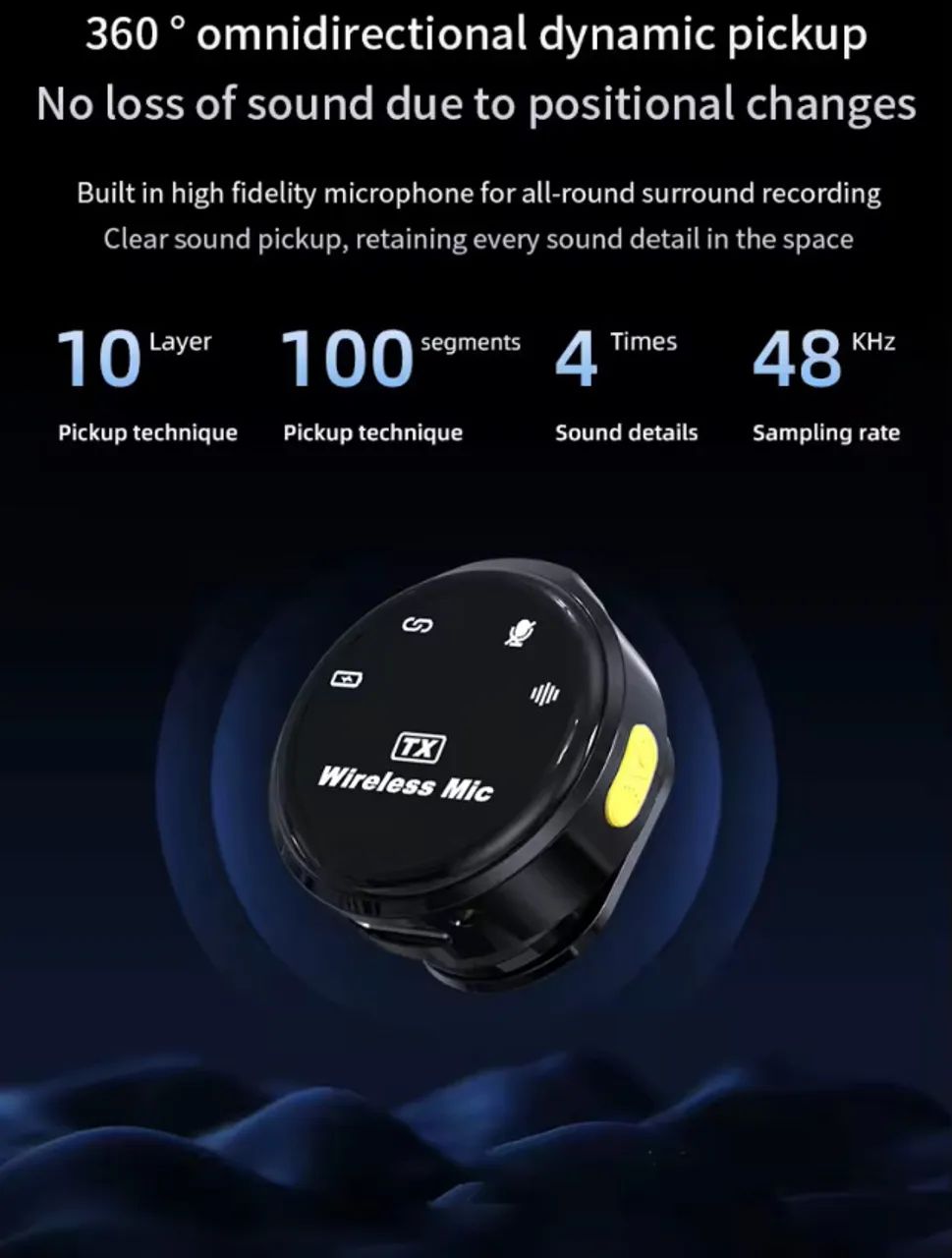 ? Microfone de Lapela Basix com duplo conector Tipo C e Lightning, gravação dupla. - Foto 4