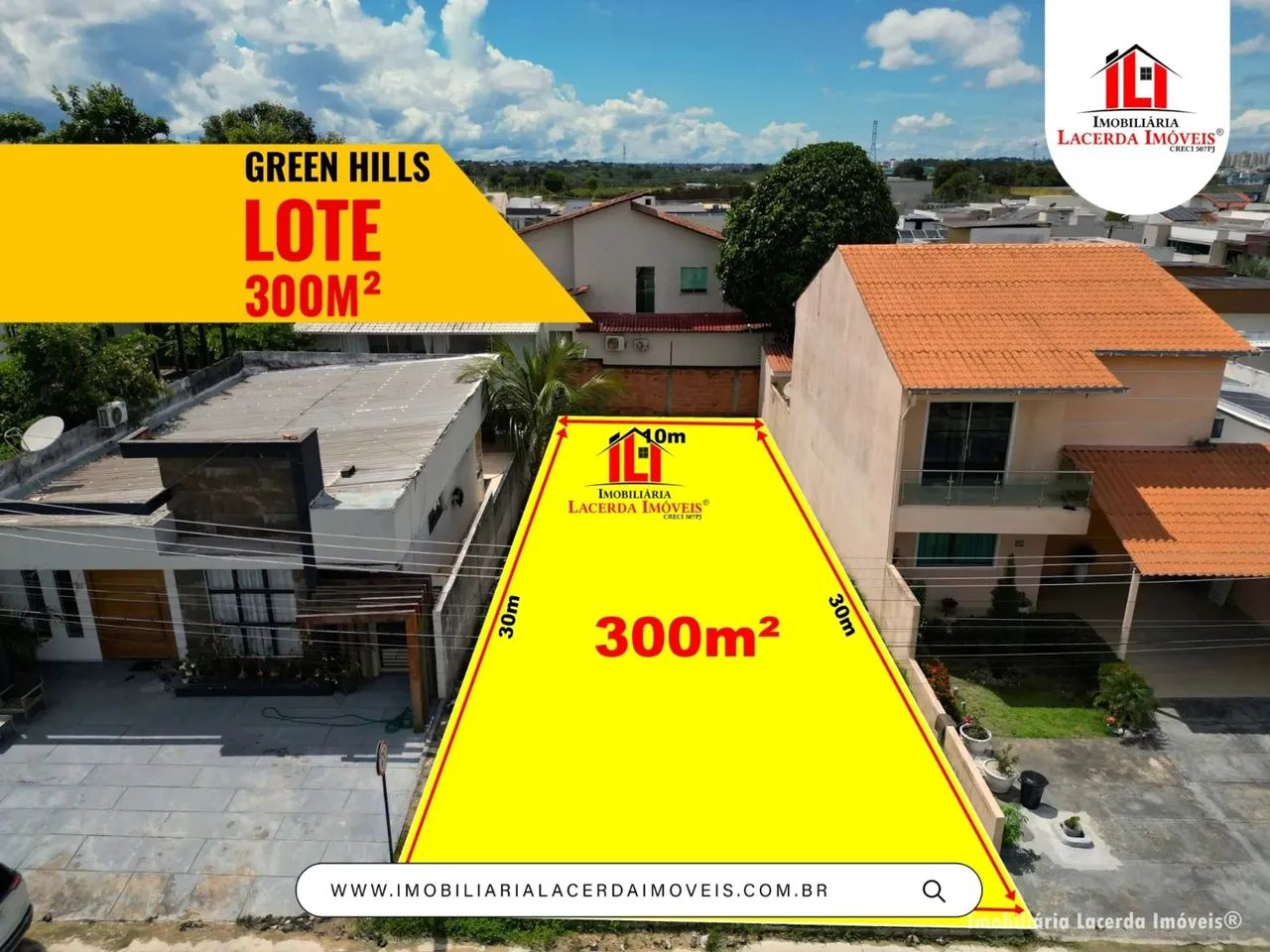 Lote no Green Hills 300m² Pronto pra Construir/ Limpo, Plano/ com Registro de Imóveis