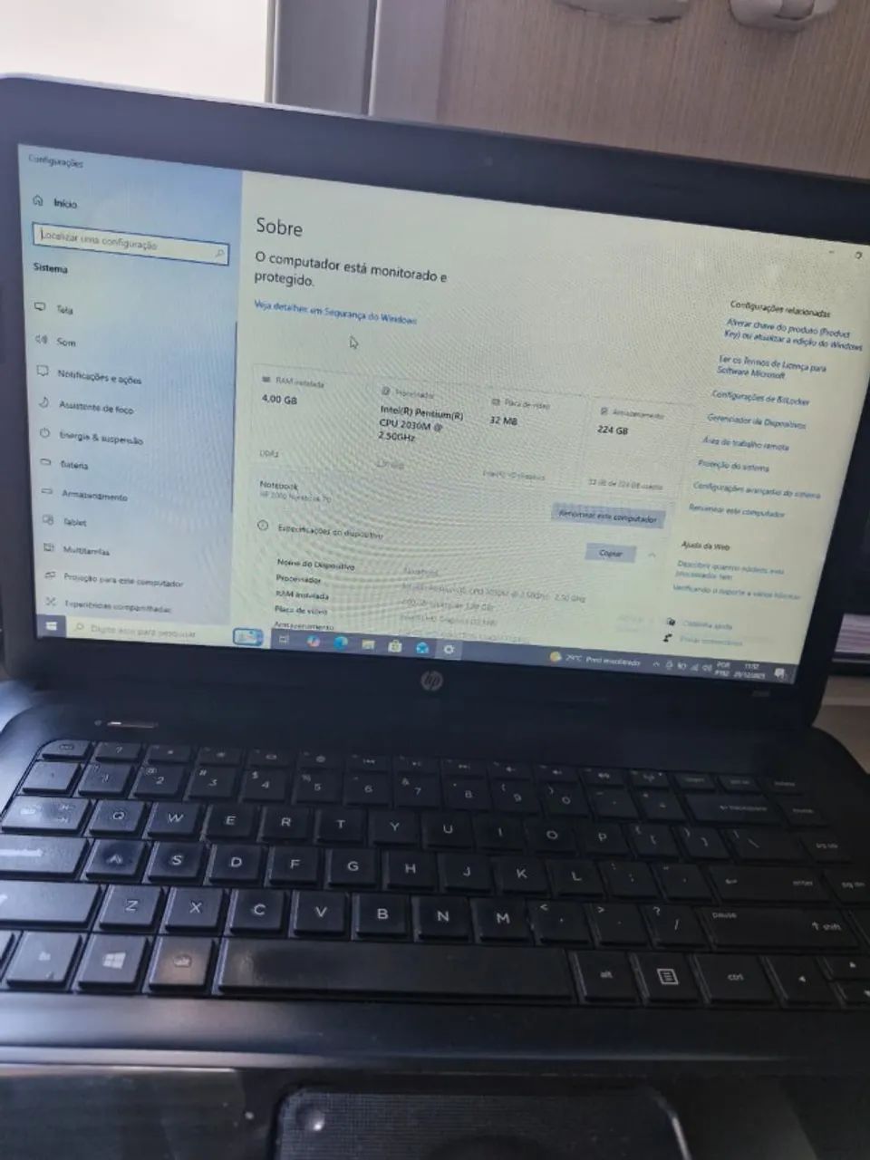 Notebook HP 2000 Intel Pentium 2030m (FUNCIONANDO PERFEITAMENTE) - Foto 2
