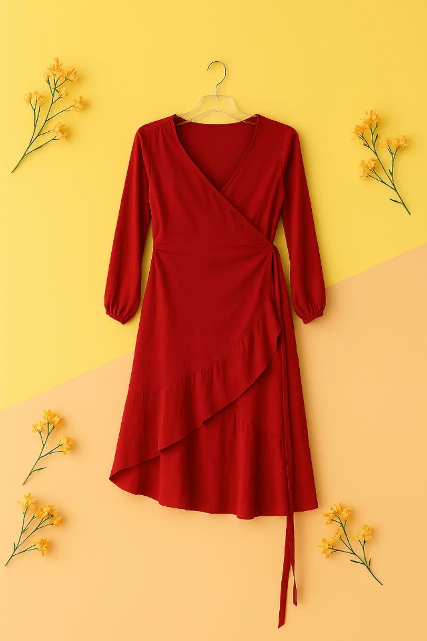 Vestido transpassado tamanho único viscose