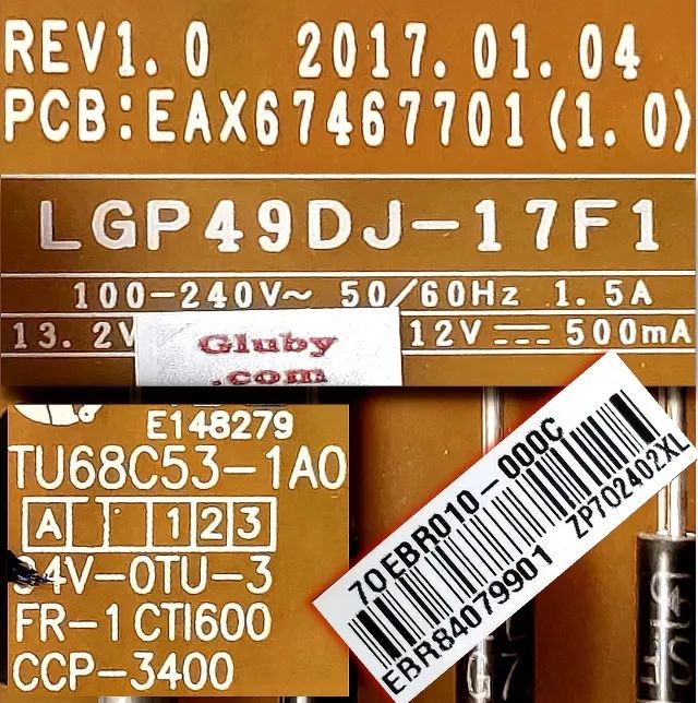 PLACA FONTE TV LED LG MODELOS: 49LJ5550 49LJ5500 49LK5700 49LK5750 - Foto 3