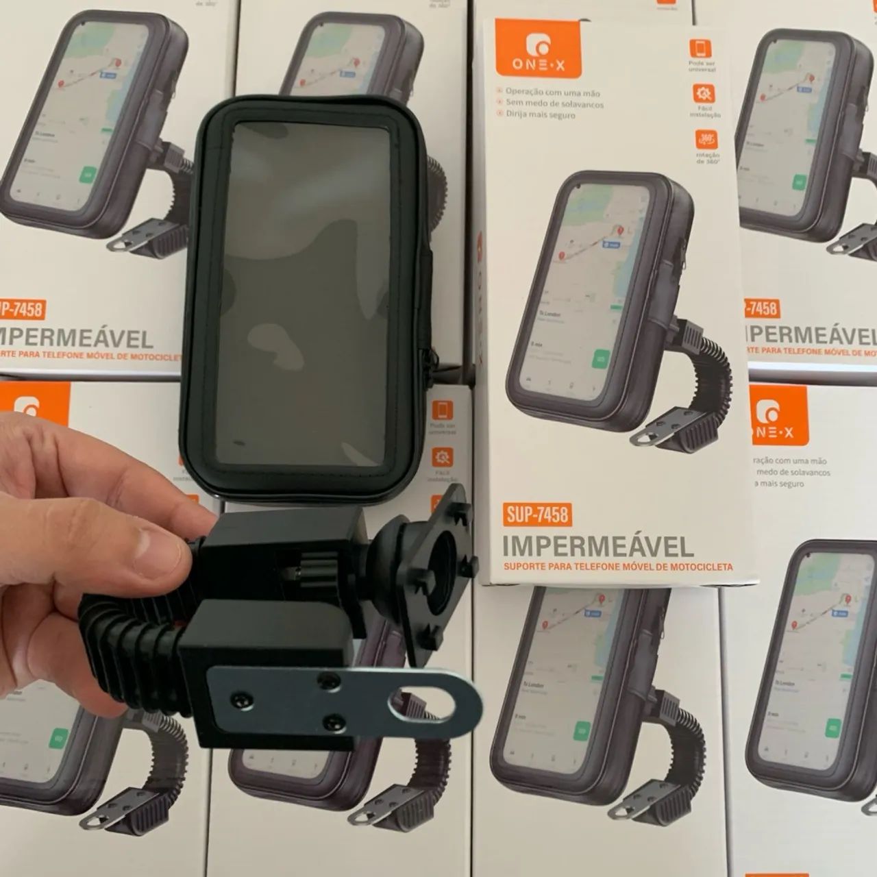 Suporte Impermeável para Celular de Motocicleta - Foto 5