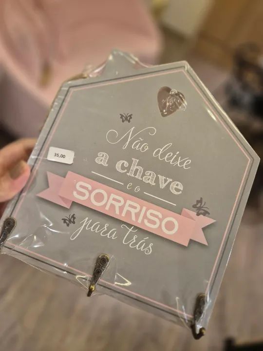 Placa Decorativa Sorriso para Trás
