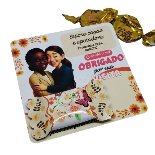 10 Cards + bala personalizada Orador e esposa, lembrancinha JW, mimo - Foto 5