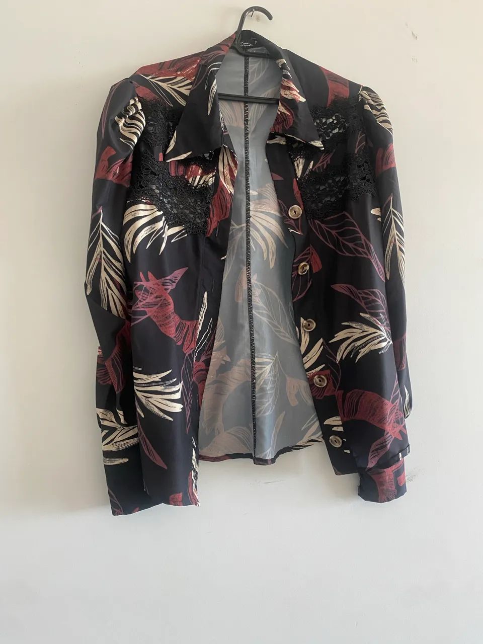 BLUSA SOCIAL FLORAL P/M - Foto 2