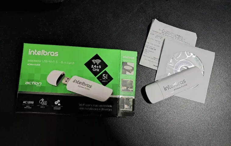 Adaptador Wifi5 Alta Velocidade ACtion1200 Intelbras