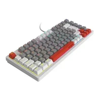 TECLADO MECANICO 75% PCYES KIRIN WHITE GHOST - SWITCH RED - LED RAINBOW - Foto 4