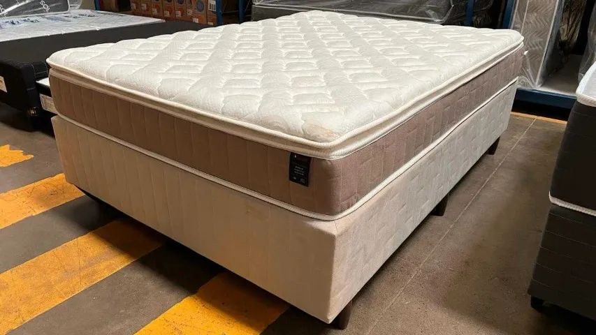 Cama Box Casal Berillo 100% Espuma D45 Extra Firme 138X188X25 - Topazio Fazemos entrega